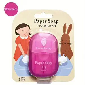 Portable Soap Sheets Absorbent Paper Soap 50 Pieces Hand Wash Travel Soap, Non-Toxic Solid Form, Multi-Pack, Ideal for On-The-Go Use