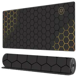 BHJLAXR Honeycomb Pattern Mouse Pad, 1 Count Gaming Mouse Pad with Non-slip Base and Stitched Edge, Computer Keyboard Mouse Mat for Home Office Work