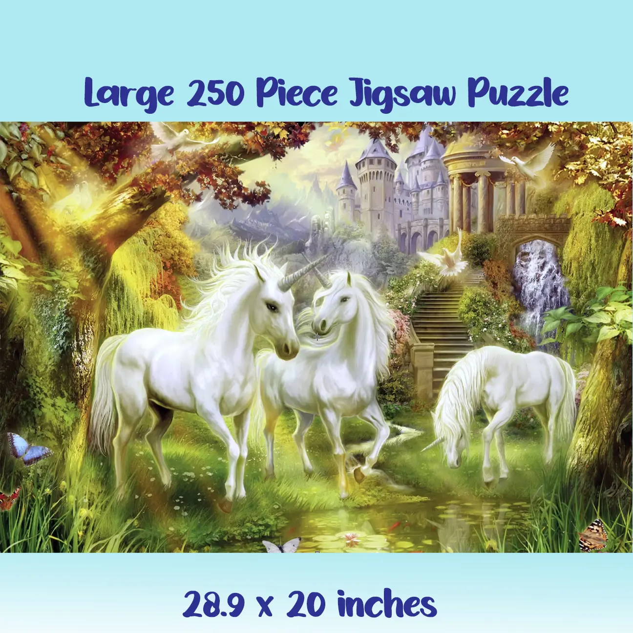 Unicorn Horse 250 Large Piece | Jigsaw Puzzles for Adults | Puzzle | Large Piece, Gift | 4 times larger than standard pieces | 28.9 x 20 inches