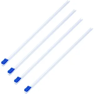 4 Pcs Plastic Wrap Slide Cutter Self-Adhesive Replacement Quick Cut Dispenser Fit 12" Roll for Food Cling Wrap Waxed Paper Parchment Aluminum Foil