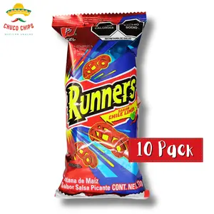 Barcel Runners | Sabor Chile Limon | 10 Pack of Chips | Authentic Mexican Chips | Spicy Crispy Crunchy Snack | Mexican Chips & Snacks by Chuco Chips