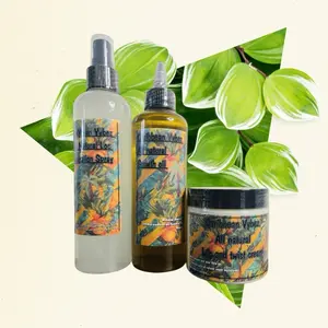 Caribbean Vybez all natural loc care kit Nourishing Oil Haircare Castor Oil moisturize hydration locs all natural loc care