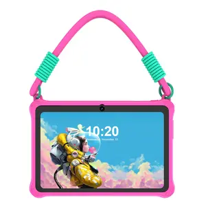 7 Inch Children Educational Lanyard Android 13 System 4g RAM 32GB Storage Dual Camera Silicone Protective Case Smart Android Tablet