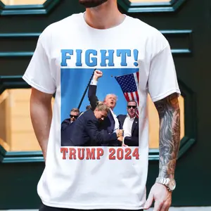 Fight Fight Fight 2024 Shirt, Trummp Fight For America Shirt, Make America Great Again Unisex T-Shirt