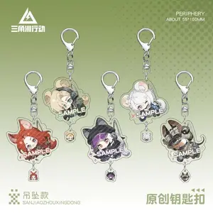 Acrylic Keychain Cute Chibi Bee Character Pendant Tactical Game Peripheral For Bag Car Interior Decoration Collectible Gifts