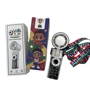 USA 2026 Summer Cooler: 13000RPM Ice Handheld Fan,199 Adjustable Speeds, 4-Color LEDs, 3H Runtime, ClearTurbo Design