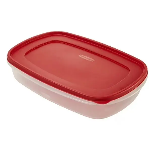 Rubbermaid 2184972 1.5 Gal BPA-Free Plastic Food Storage Container with Easy-Find Lid, Compact Storage, Convenient Nesting Design for Kitchen Meal Prepping