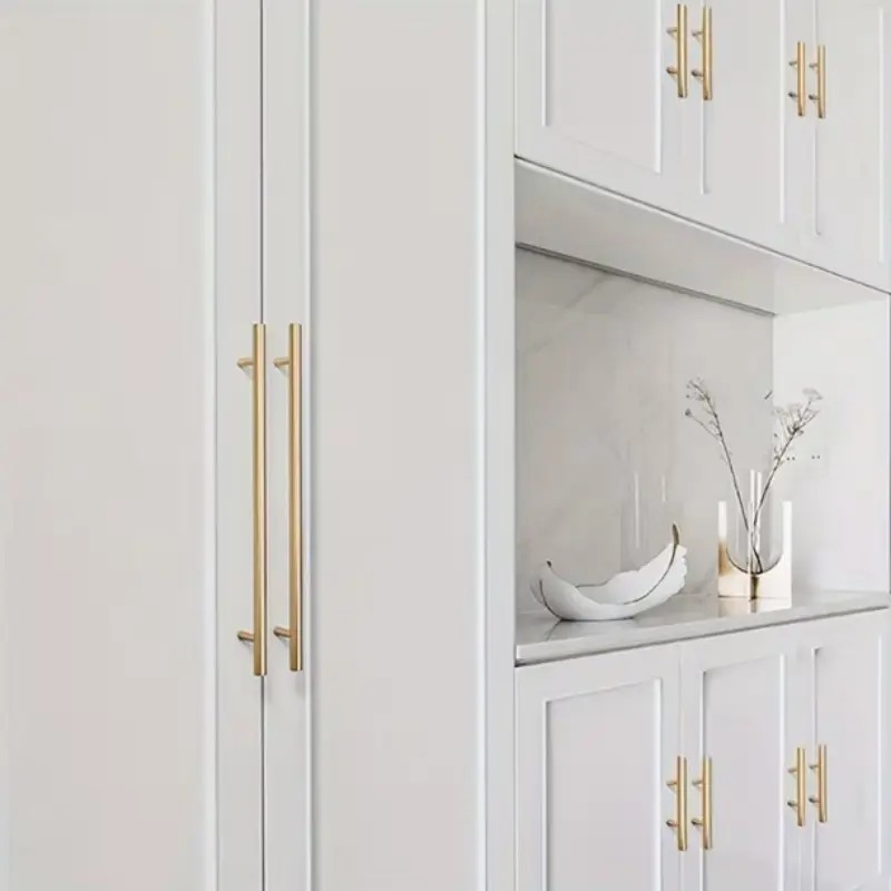 20/30pcs Matte Silver Stainless Steel Cabinet Handles, Kitchen Drawer Pulls, Door Hardware, Door Handles Interior, 3.7 Inch Hole Center, 5.35 Inch Length, with Screws