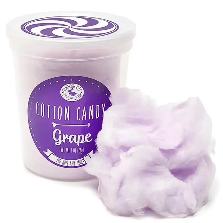 Chocolate Storybook Cotton Candy Grape Tub Soft Fluffy Sweet Light Purple Flavor Made in USA