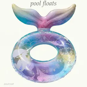 Mermaid Swim Ring, Pool Accessories, Floating Toy, Water Party Toy, Unique Design, Adds Dreamy Joy to Pool Parties, Enjoy Aquatic Fun!