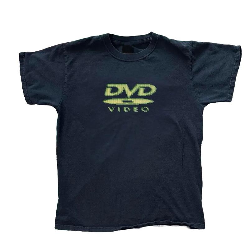 DVD video graphic Baby Tee, Clothing Female 90s Vintage Clothes, For Women Emo Trashy Y2k 2000s Tops, Kawaii Harajuku Woman T-shirts, Gift For Her, Woman T-Shirt