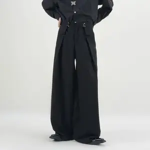 New Suit Pants Mens Dress Pants Loose Oversized  Wide Leg Pants Summer Casual Straight Retro Mopping Trousers Formal Trousers