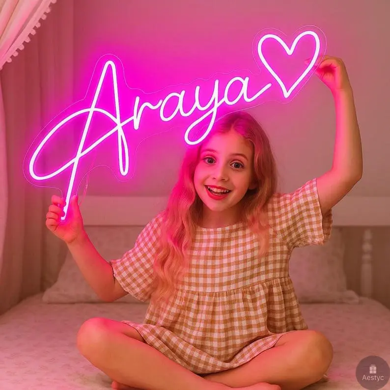 Custom Neon Sign LED Light Personalized Name Logo Wall Decor for Wedding Party Bedroom Bar Business Shop Birthday Party Backdrop Customized LED Light Word Art Wall Decor Gift for Her Him Home Wall Art