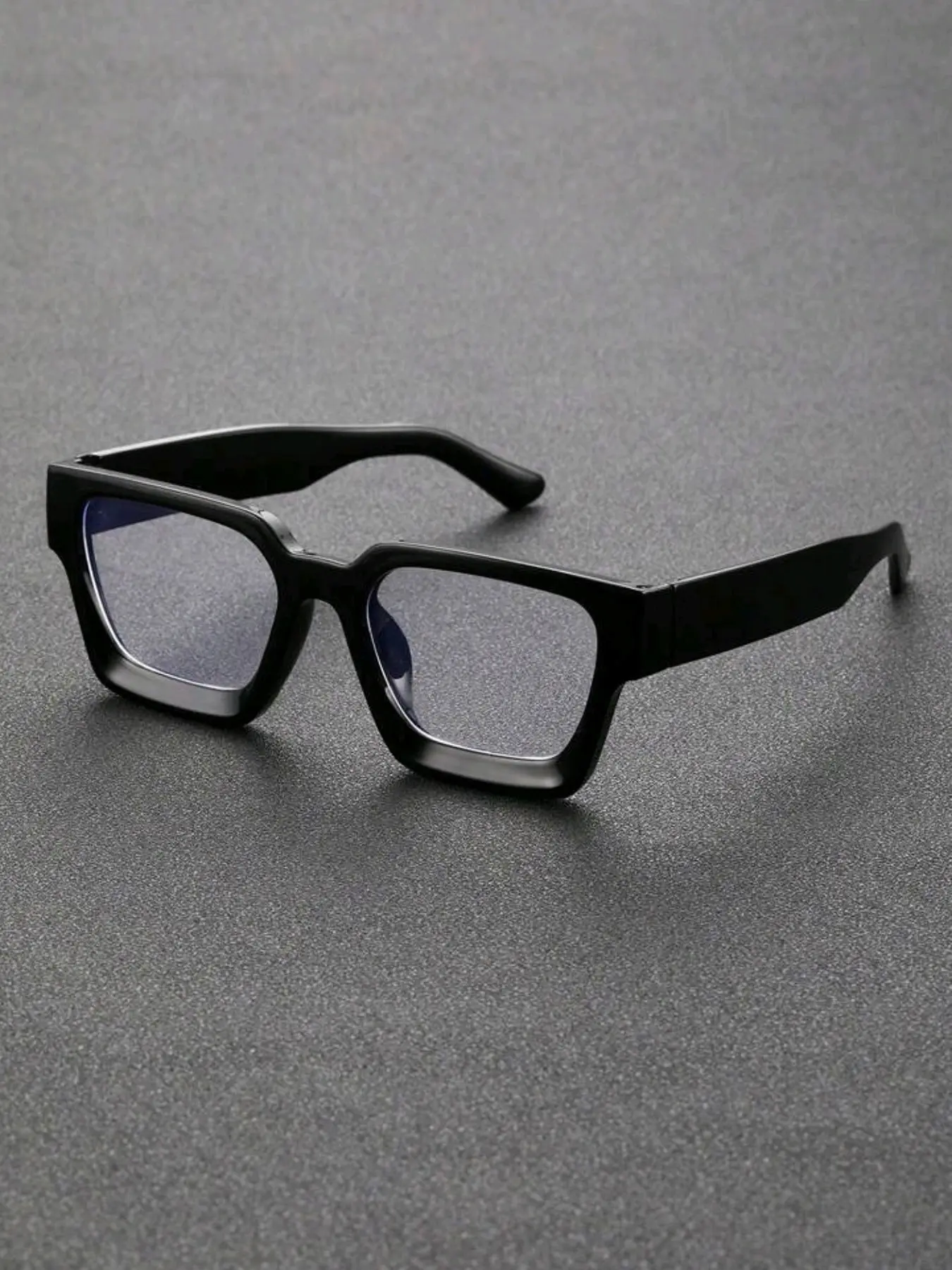 Unisex Casual Square Frames Transparent Blue Light Blocking Glasses, Lightweight Comfortable Daily Wear, Driving Camping Dating Accessories