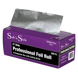 Soft 'N Style Wide Professional Disposable Foil Roll, 5" x 250', Easy-Dispensing Kitchen Cookware