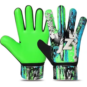 Soccer Goalie Gloves for Kids,Youth Goalkeeper Gloves Anti Slip 4mm Latex Palm with Strong Grip Double Wrist Protection, Junior Children Football Soccer Gloves for Kids 6-15 Years