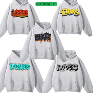 Vintage ALL TEAM FOOTBALL Style Sport Grey Hoodie, Retro 90s Style All Teams Football Sweatshirt, Gift Fan Sport Menswear Gift for Women and Men Vintage College Football Graphic, Custom Team 31D