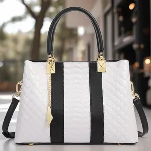 Yafa Elegance Collection - Full-Grain Leather Keffiyeh-Embossed Handbag – Luxury Statement Bag