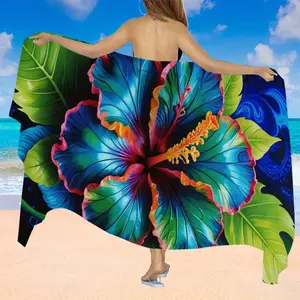 Tropical Colorful Hibiscus Ultra-fine Fiber Beach Towel, Quick-drying, Extra Large, Travel Portable, Travel Shawl, Suitable for Sports, Swimming, Pool Activities, Yoga Beach Towel