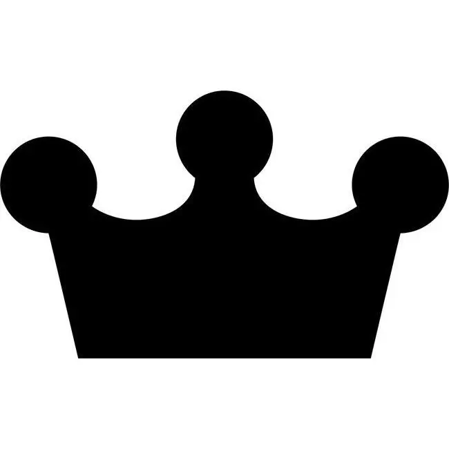 Baron Crown Silhouette Stencil