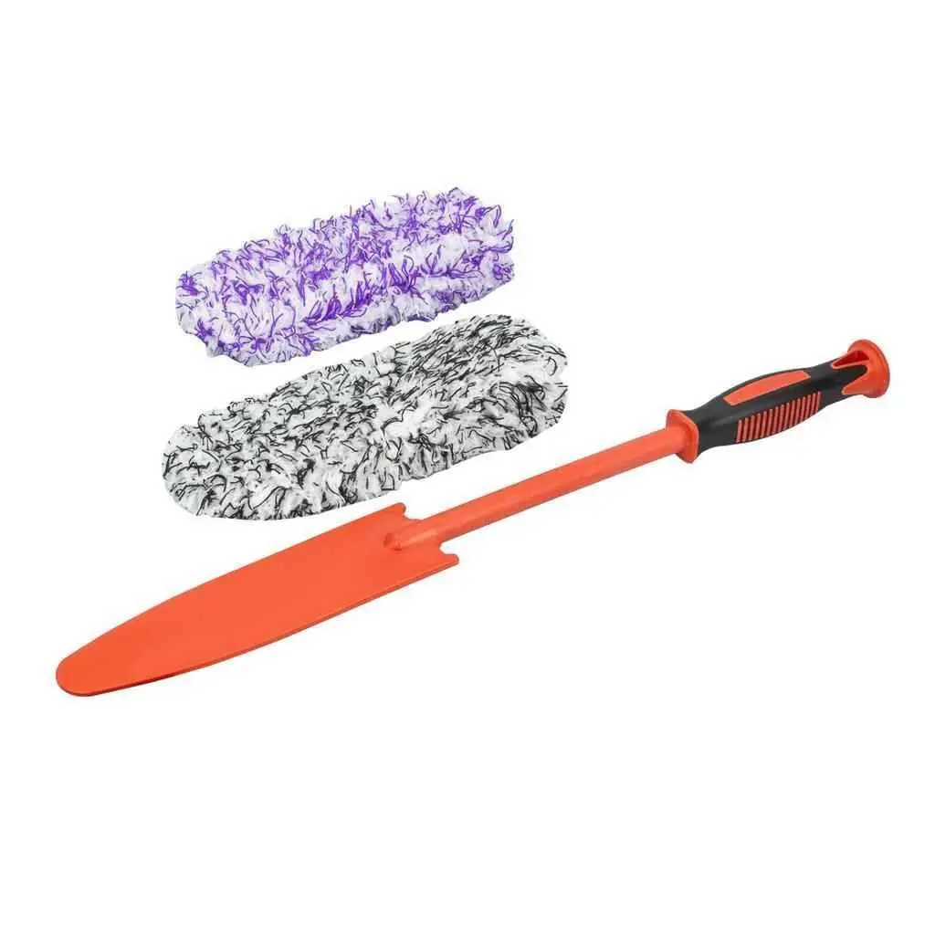 MaxShine Microfiber Soft Car Wheel Brush, Durable w/ Replaceable Head, Gentle and Sensitive for All-Wheel Finishes, Washable for Cleaning Brake Dust