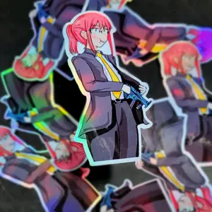 Commander Koboyashi Holographic Sticker for Fans of Kobayashi Dragon Maid - Perfect for Office Stationery Supplies