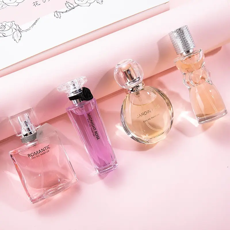 Women's Perfume Gift Set, Floral Fruity Fragrance, 3 X 25ML + 1 X 30ML Eau De Toilette, Midnight Rose, Garden Kiss, La Vie Belle, Love Declaration, Floral Fruity Scents