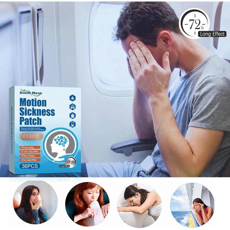 Motion Sickness Patches &amp; Sea Sickness Bands for The Relief of Nausea and Vertigo from Travel of Cars, Ships, Airplanes &amp; Other Forms of Transport Movement