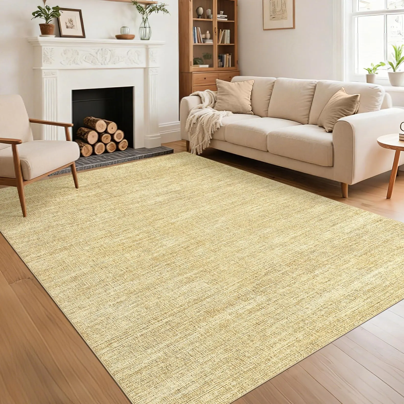 Durable Pearl Velvet Cotton Rug - Washable, Foldable, Solid Texture, Universal Fit for Living & Working Areas