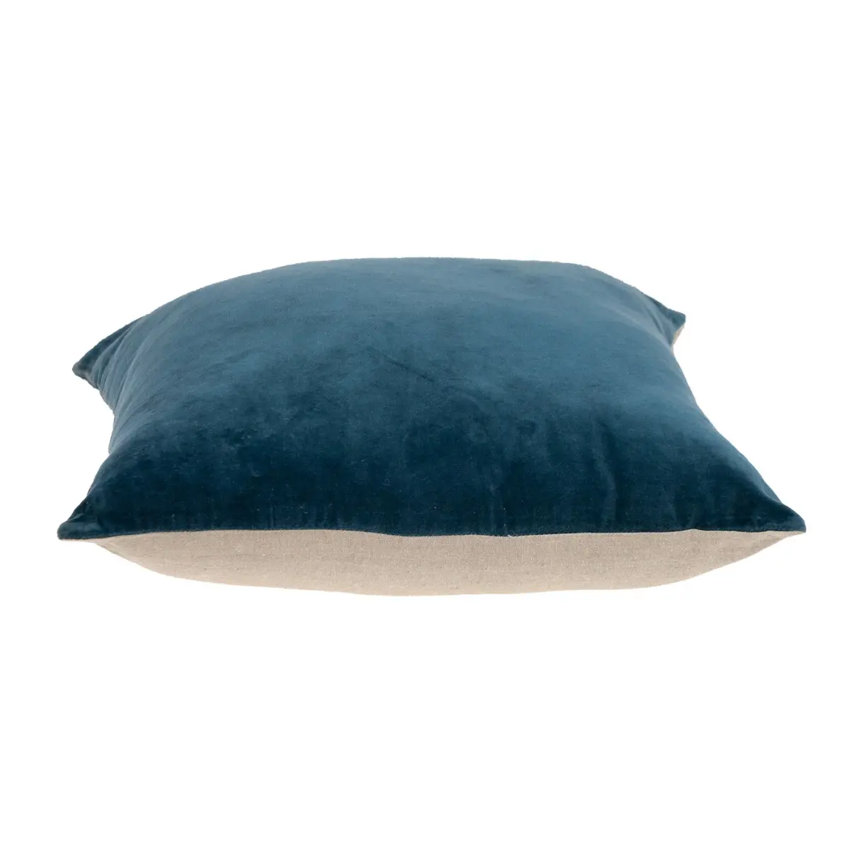360 Stand 18x18x4 in Square Cotton Velvet Cushion - Aqua Teal 2-Tone Throw Pillow, Transitional Stylish Home Decor Accent Piece, Aqua Standard Pillows, Transitional Home Decor, Velvet Texture, Soft Cushions, Living Room Decor