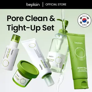 [beplain Official] Pore Clean & Tight-Up Set | Cleansing Oil, Foam,Clay Mask, Serum & Cream | Clear Exfoliate Gentle Hydrating Lightweight