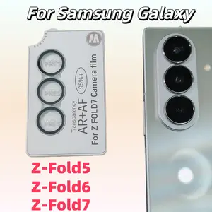 Eagle Eye Lens Ring for Samsung Galaxy Z Fold5/6/7, Full Coverage Lens Protector, Metal Lens Ring + 9h Tempered Glass Film