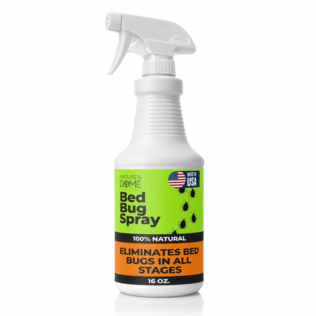 Nature's Dome Bed Bug Spray – Kill Rate, 16 OZ Natural Bed Bug & Mite Killer, Destroys Eggs, Kills Resistant Strains, Long-Lasting Protection, Safe for Home Use