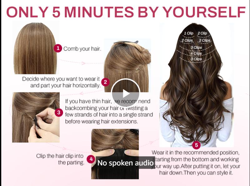 MORESOO Clip-in Hair Extensions Remy Human Hair Natural Straight 10-28inch Invisible Seamless Color Blend Easy Wear Black Hair Clip on for Women SpringStatements MORESOO Clip-in Hair Extensions Remy Human Hair Natural Straight 10-28inch Invisible Seamless Color Blend Easy Wear Black Hair Clip on for Women SpringStatements