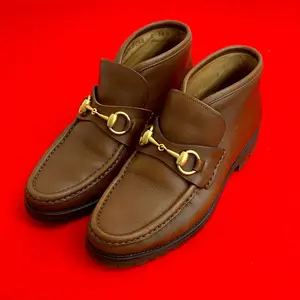Pre-owned GUCCI Others Small Leather Goods Horsebit Leather Boots