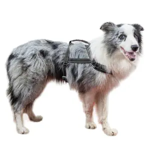 SATSUN Dog Harness for Large Dogs, No Pull Dog Harness with 2 Adjustable Points & 1 Leash Clip, Reflective Comfortable Dog Vest with Easy Control Handle Ideal for Walking and Training