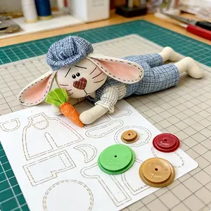 Bunny girl sewing template (including 4-point description and positioning guide) - skirt and suspender styles, suitable for DIY clothing making and clothing hand-sewing