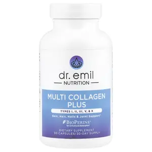 Dr. Emil Nutrition Multi Collagen Plus, Types I, II, III, V, & X, 90 Capsules