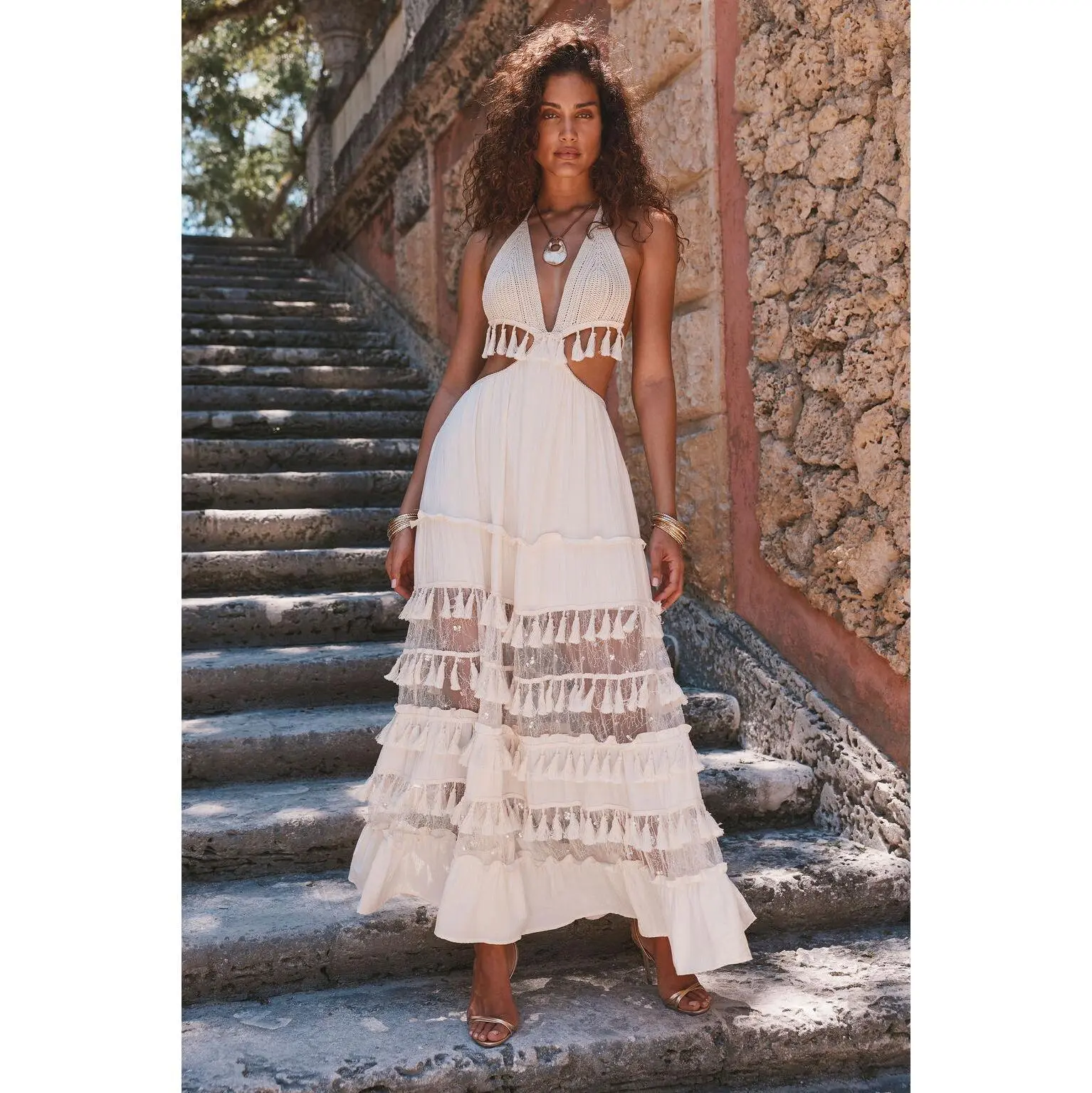 Willow Cream Maxi Dress