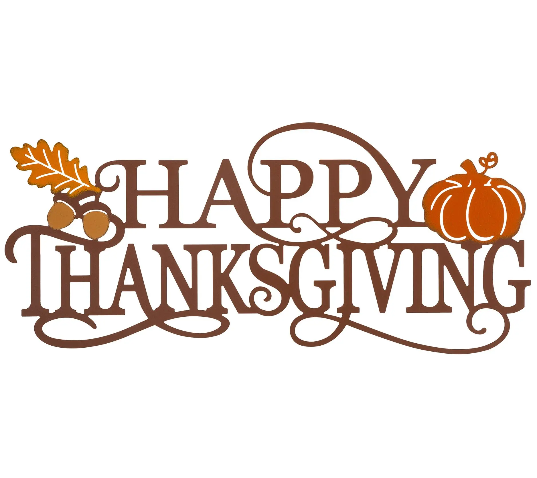 Glitzhome HAPPY THANKSGIVING 24"Metal Wall Hanging Decor Glitzhome HAPPY THANKSGIVING 24"Metal Wall Hanging Decor