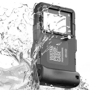 Fin Waterproof Phone Case Holsters & 15m Diving 50ft Swimming Premium Protective Housing & Lanyard For iPhone Samsung 6.8" Phone