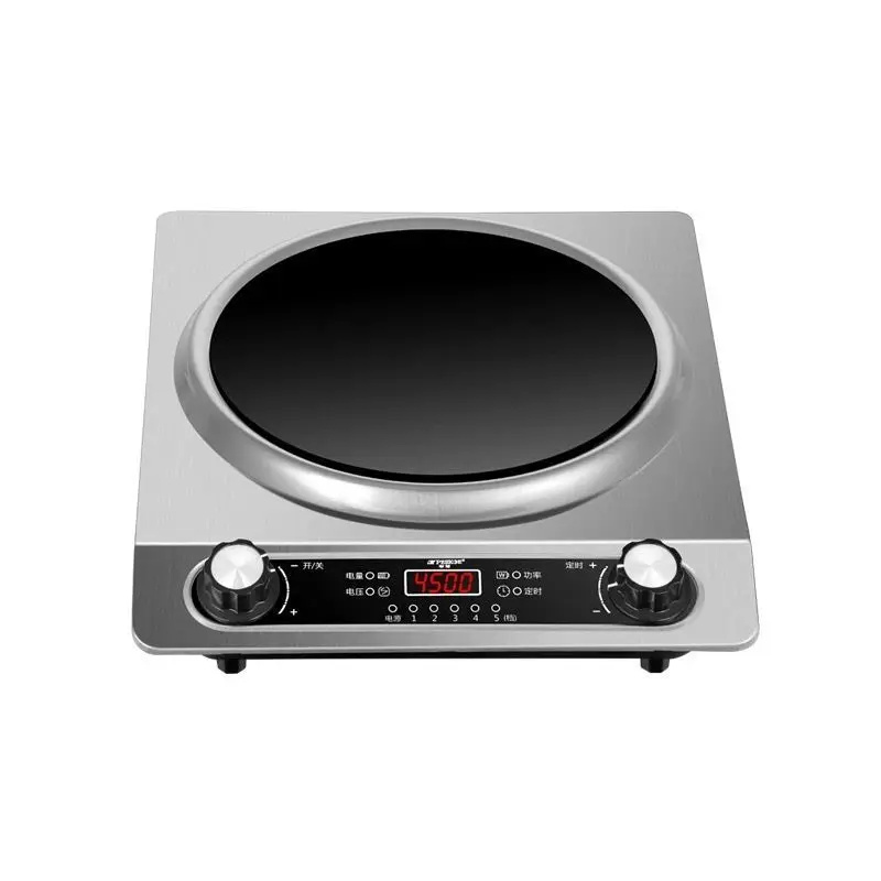 5000W Power Concave Induction Cooker, 43x30cm Household Multifunctional Cooktop with Round Bottom Compatibility, Stir-Fry Mode