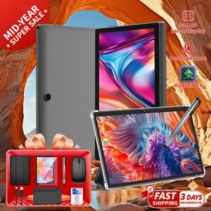【DealsForYouDays】Relndoo 10.1-Inch Android 15 Tablet with 5G WiFi, Bluetooth, Foldable Design, Includes Keyboard, Mouse, Stylus, Case, Ideal for Those Looking for a Versatile and Functional Tablet