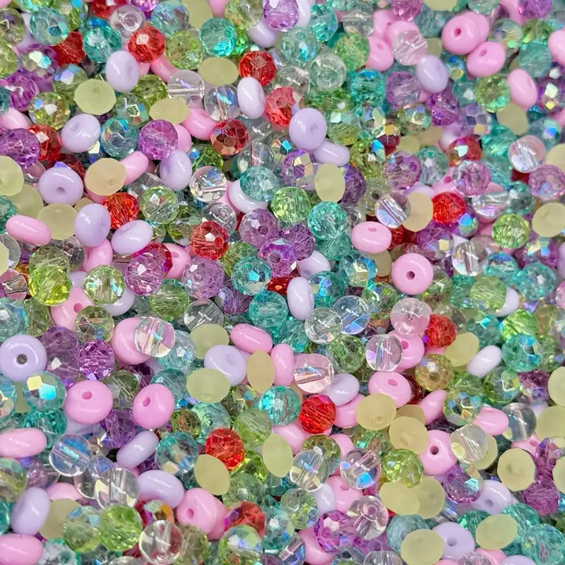 B. (Mix on Live) K9 Crystal Glass Mix Beads for Jewelry Making 120ML(4oz)