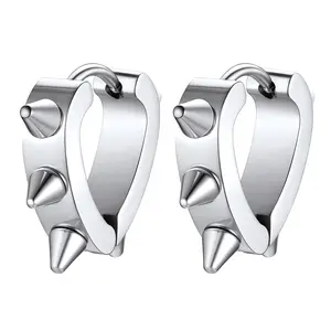 PROSTEEL Heart Hoop Earrings Stainless Steel Statement Hoops Earring Jewelry Unisex For Men Women with Gift Box
