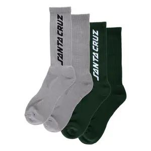 Solid Strip Mens Santa Cruz Socks X2 Pairs
