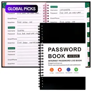 Password Book with Alphabetical Pages, A5 Password Logbook and Workbook Journal, Website Password Keeper, Personalized Logbook for Secure Data Management #GLOBAL PICKS