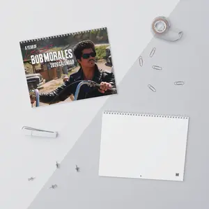 A Year of La Bamba Bob Morales 2026 Wall Calendar, Vintage Retro Movie, Classic Chicano Film Fan Gift, Moto Biker Aesthetic Art Calendar