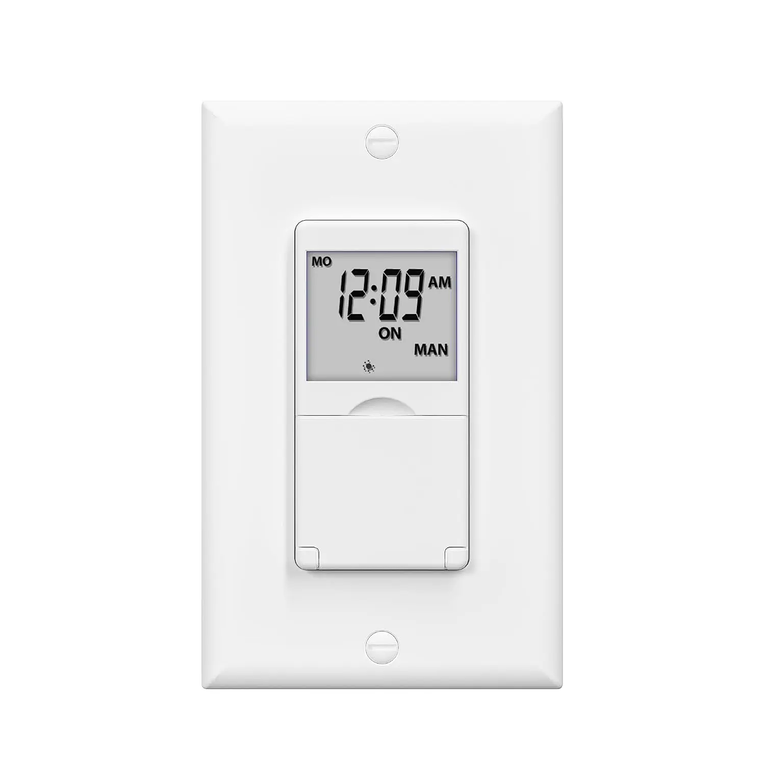 7 Day Programmable in-Wall Timer Switch for Lights, Digital Light Switch Timer Indoor, Single Pole and 3 Way (Compatible with SPDT) Both Use, Neutral Wire Required, No Backlight, ETL Listed
