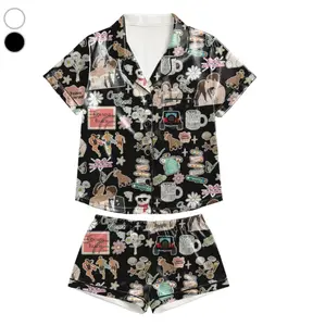 The Summer I Turned Beautiful Silky Satin Pajama Set For Women with Unique Team Designs and Comfortable Fit